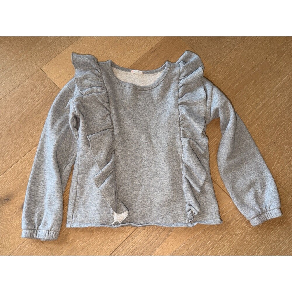 J.Crew Crewcuts Girls Flutter Ruffle Sleeve Top Size 12